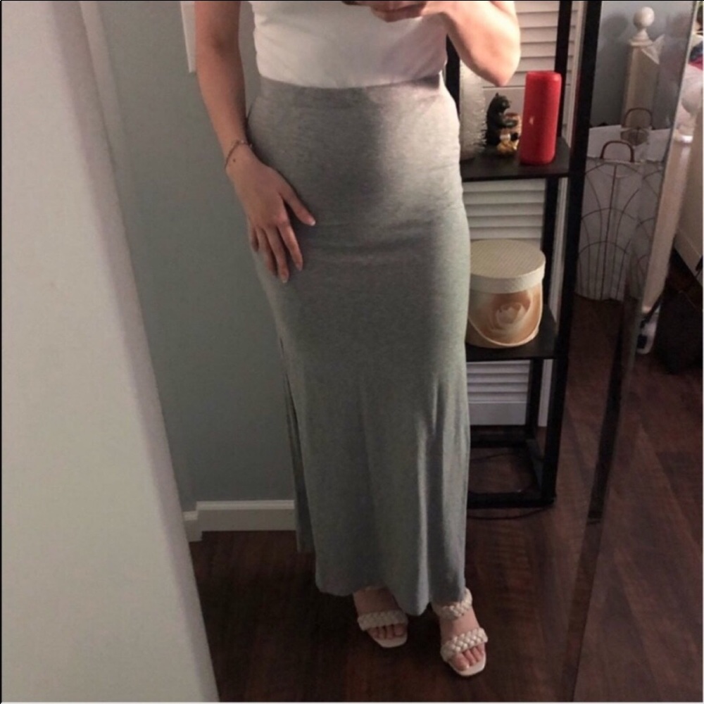 Michael Kors gray maxi skirt
